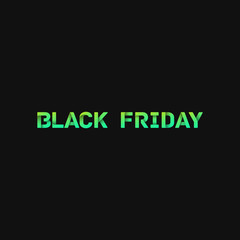 Folded paper word 'BLACK FRIDAY' with dark background, vector illustration