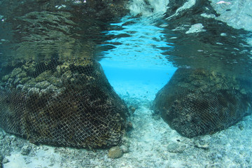 Wave breaker protect the coast