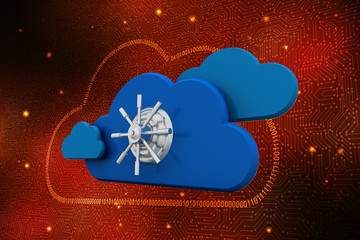 3d rendering Cloud computing, security