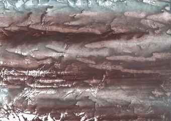 Gray brown marble. Abstract watercolor background. Painting texture