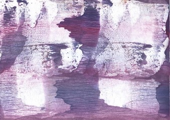Violet spots. Abstract watercolor background. Painting texture