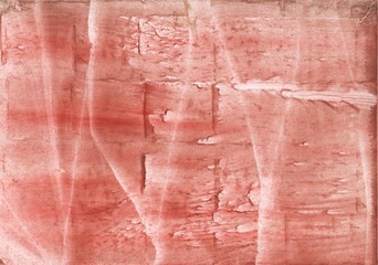 Red beige painting. Abstract watercolor background. Painting texture