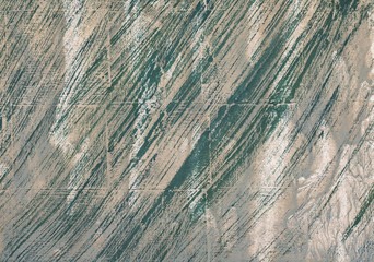 Abstract gray green diagonal stripes. Painting background. Abstract texture
