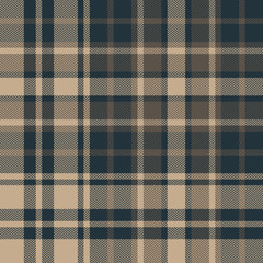 Tartan plaid pattern background. Seamless herringbone check plaid graphic in dark brown and beige for scarf, blanket, throw, duvet cover, or other modern autumn winter fabric design.