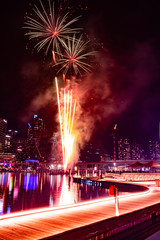 Fireworks display at Darling Harbour Sydney Australia