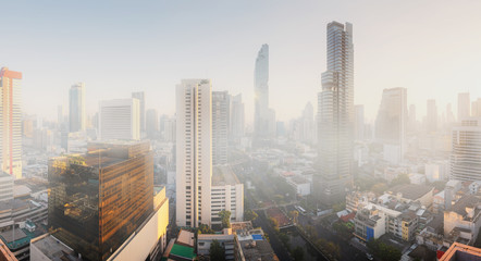 pm 2.5 skyline bangkok thailand - obrazy, fototapety, plakaty