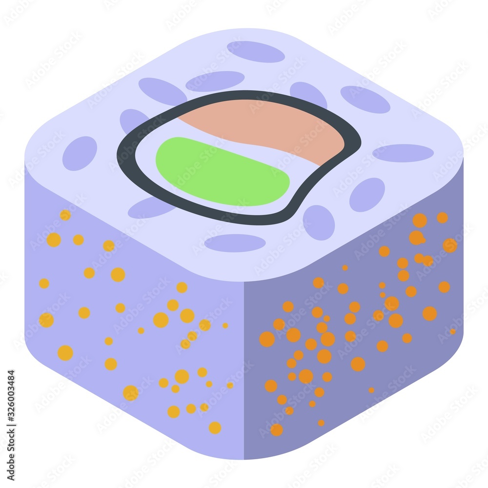 Poster sushi icon. isometric of sushi vector icon for web design isolated on white background