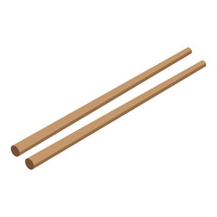 Wood chopsticks icon. Isometric of wood chopsticks vector icon for web design isolated on white background