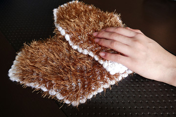 hand-knitted bath fiber, bathroom fibers with wonderful patterns,