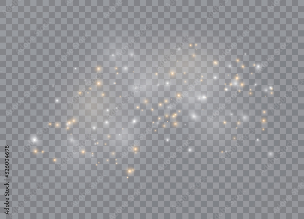 Poster light glow effect stars. vector sparkles on transparent background. christmas abstract pattern. spar