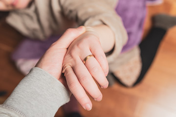 A wedding ring. We are married.