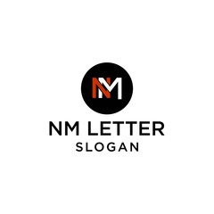 NM Initial Logo Design. Elegant and Modern Monogram in Gold, Geometric Art for Luxury Branding, Business, and Corporate Identity. Simple and Stylish Typography.