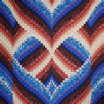 Quilt made in the style of bargello