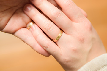 Obraz na płótnie Canvas A wedding ring. We are married.
