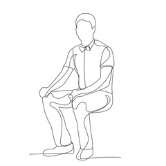  continuous line drawing man, guy sits