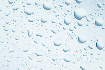 water drops on blue background