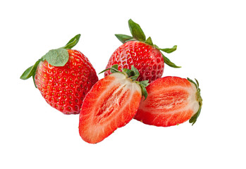 juicy sweet strawberry isolated on white
