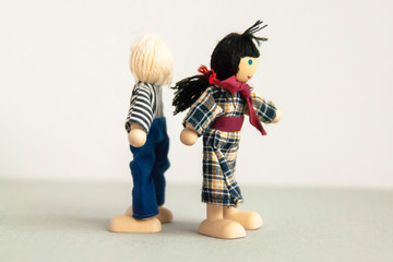 Concept .. Breaking the relationship between a man and a woman. Psychological training