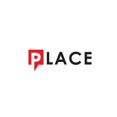P Place Logo Simple and Templates Vector