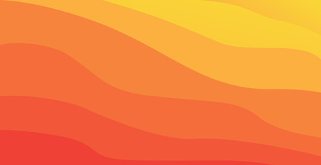 flat wavy orange wallpaper background . modern paper cut background templates