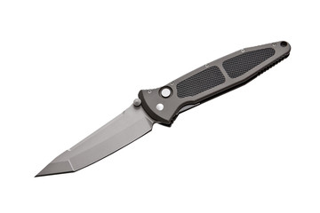 Folding automatic Knife on an isolated background