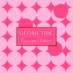 Minimal pink geometric shape and grid repeated pattern for background, wallpaper, decoration, paper wrapping, backdrop. - 326014036