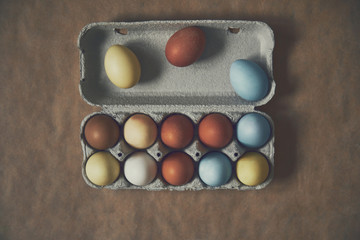 Preparing Easter egg for holiday. Happy Easter. Spring concept.