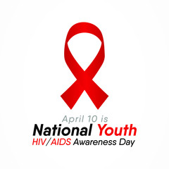 Vector illustration on the theme of National Youth HIV / AIDS Awareness Day observed on April 10th every year. Design assets.