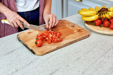 A woman in the kitchen