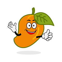 Mango Cartoon Character facial expressions illustration