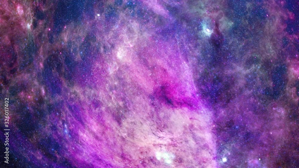 Wall mural animation view to travelling across the universe in moving