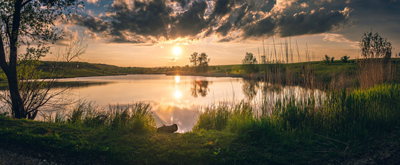 Sunrise on river