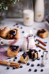 Blueberry cinnamon  vegan scrolls .selective focus