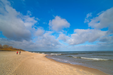 On the island of Usedom, Baltic Sea, in winter.