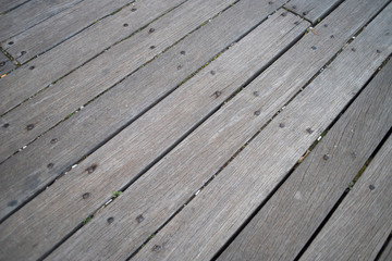 Texture of old wooden boards on the floor