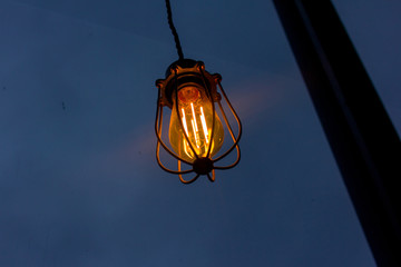 light on a background of night sky