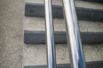 Obraz premium Metal railings and glass wall outdoor