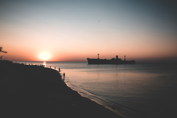 sunset at sea