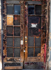 Very worn and old door