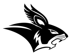 Black squirrel sign on a white background. © Lenan