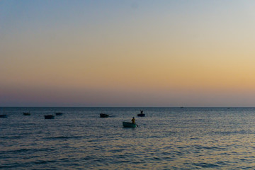 Fototapeta premium Mui Ne beach in Vietnam during the sunset
