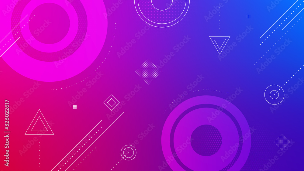 Poster gradient geometric shape background. trendy shapes composition. cover with minimal design. creative 