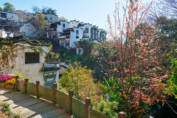 Fototapeta premium The mountain villages in Huangling of Wuyuan county.