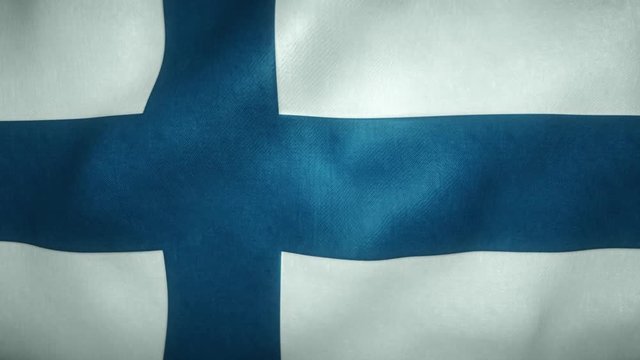 flag of finland waving in the wind