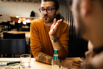 Young Friends at Fast Food Restaurant
