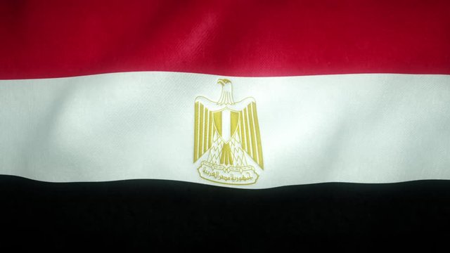 flag of egypt waving in the wind