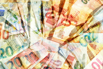 Bunte Euro-Banknoten , Deutschland- Europa