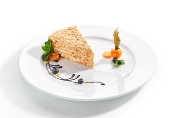 Piece of napoleon cake
