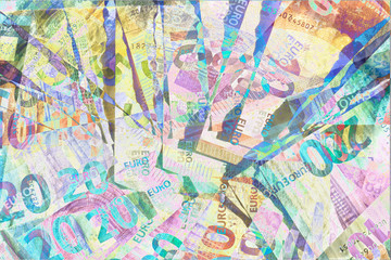 Bunte Euro-Banknoten , Deutschland- Europa