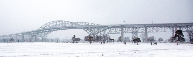 Bridges in Snow Storm